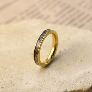 Custom <b>Rings</b> Pure <b>Titanium</b> Unisex Geometric Stackable Jewelry Gift - Product Image 2