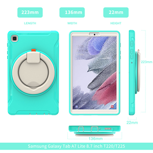 Custodia Protettiva Antiurto di Alta Qualità con Supporto Rotante a 360° per Tablet Samsung Galaxy TAB <span class=keywords><strong>A7</strong></span> <span class=keywords><strong>Lite</strong></span> T220 T225 - Product Image 5