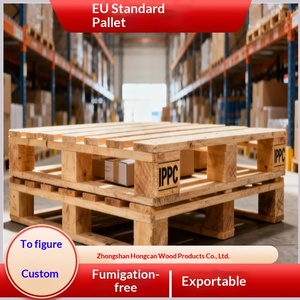 Palette Euro Zhongshan en bois massif à entrée 4 voies, fumigée, pour exportation directe, logistique et entreposage - Product Image 3