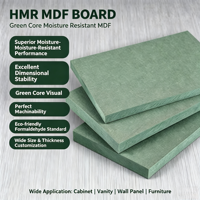 Panneau de bois pour meubles en HDF 4x8 résistant à l'humidité, imperméable, plaqué blanc, stratifié, 16 mm 18 mm, panneau de fibres de bois mélaminé MDF
