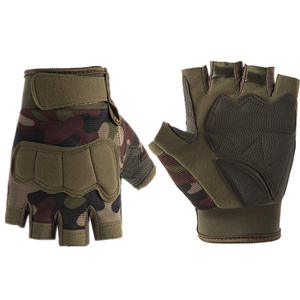 Wholesale Fitness Breathable Non <b>Slip</b> Ventilated Weight Exercise Sports Workout Racing Tactical Gym <b>Half</b> Finger Polyester Gloves - Product Image 1