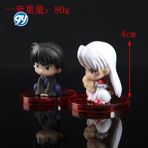 4 piezas <span class=keywords><strong>Inuyasha</strong></span> figura Anime dibujos animados Kagome Higurashi Miroku Sesshomaru muñeca estatua de juguete - Product Image 2