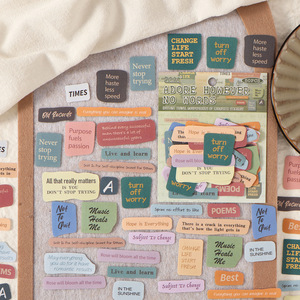Serie de <span class=keywords><strong>Pegatinas</strong></span> con Frases de Viaje, Lindas y Coloridas, con Impresión en Inglés, Estilo Vintage, Paquete de <span class=keywords><strong>Pegatinas</strong></span> de Papel para Diario, Hecho en China - Product Image 2