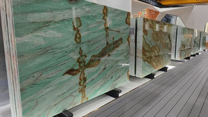 Losas de cuarcita de color verde esmeralda de lujo natural, diseño moderno pulido, garantía de 1 año para aplicaciones hoteleras - Product Image 6