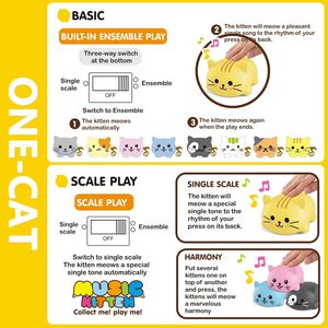 Clavier de <span class=keywords><strong>piano</strong></span> musical pour enfants de 3 à 9 ans avec 8 touches jouables et mignons sons de miaulements, instrument de <span class=keywords><strong>piano</strong></span> amusant pour enfants - Product Image 3