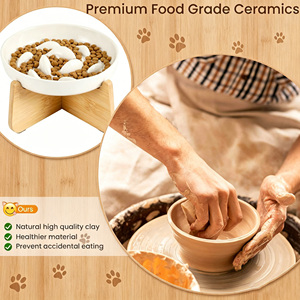 Fabricant de bols et mangeoires surélevées en céramique de luxe personnalisés pour animaux de compagnie, avec fonction de distribution lente pour chats - Product Image 4