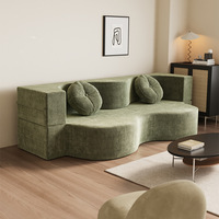 Canapé-lit modulaire de luxe en tissu, design moderne, confortable, en forme de forêt boisée, avec éponge de haute qualité, durable