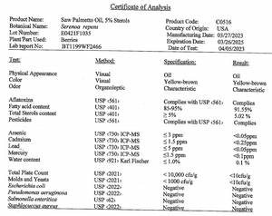 バルクソーパルメットエキスオイル5%ステロール配合男性用ウェルネスソフトジェルGMP工場価格 - Product Image 2