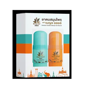 Inalador de ervas Benja Oil marca extrato de ervas orgânico bom para a sua saúde aroma Scenet feito na Tailândia extrato de ervas naturais