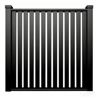 Clôture de sécurité en aluminium sur mesure, robuste, avec revêtement en poudre, design moderne, facile à assembler, 6 pieds, pour balcons et jardins