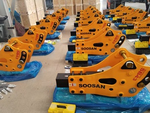 Martillo Demoledor para Excavadora SOOSAN Amarillo, Directo de Fábrica, Modelo SB43 con Cincel para Excavadoras de 6-9 Toneladas, 375 kg, Tipo Lateral - Product Image 6