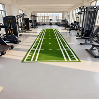 Shuangzhu SZ-GY personnalisé 15mm de hauteur de pile PE tapis de gazon artificiel pour piste de course de gymnastique intérieure et sol synthétique de football