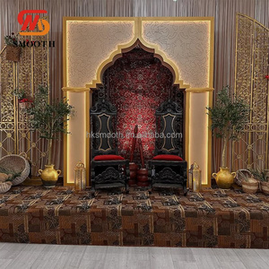 SMOOTH Custom Heavy Duty <b>Wedding</b> Stage LED Backdrop Glowing Muslim Indian White With Warm Light Festival Acrylic <b>Wedding</b> Arch - Product Image 1