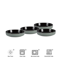 Ensemble 4 personnes 20 PCS Glaçure réactive de luxe Plat à dîner Riz Salade Nouilles Bol Assiettes à soupe Tasses à café Ensembles de vaisselle en céramique