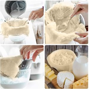 Toiles à fromage pour filtrer, cuisiner, 100% coton non blanchi, toiles à fromage, mousseline pour la cuisine et la fabrication de fromage - Product Image 6