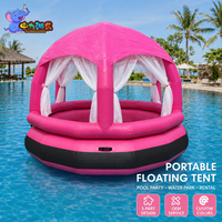 Abri solaire commercial gonflable pour piscine, complexe hôtelier, parc aquatique, location, tente flottante OEM, tente aquatique de camping extérieur
