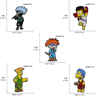 24 styles en stock, directement de l'usine, badges amusants de la série animée The Simpsons, badges en métal alliage, badges en émail Simpsons