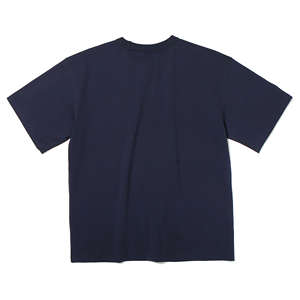 OGARP Korea-Camisa informal de manga corta 100% algodón con bolsillo para hombre y detalle de puntada, estampado Azul Marino - Product Image 2