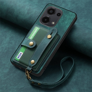 Funda de teléfono de bolsillo con tarjeta de piel retro con cuerda para Redmi Note 13 <span class=keywords><strong>Pro</strong></span>/A3/Turbo 3 5G/K70E/K70 <span class=keywords><strong>Pro</strong></span>/13C - Product Image 2
