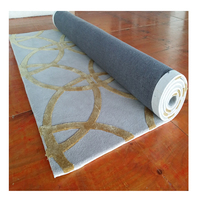 Tapis de luxe moderne en laine/soie, à poils ras, tufté à la main, avec dos antidérapant, pour salon