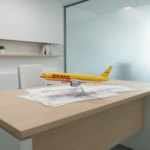Modelo de Avión a Escala 1:53 de DHL Airlines B777 de 120 cm, Juguete de Resina de Fibra de Vidrio para Decoración de Pisos, Regalo Corporativo Personalizado - Product Image 5