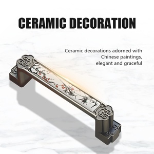 Ink Style Ceramic Design <b>Cabinet</b> <b>Handle</b> for <b>Kitchen</b> Dresser Hotel Furniture Hardware Accessories for Bedroom Office Drawer - Product Image 2