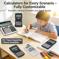 Calculatrice scientifique professionnelle certifiée FCC, 240 fonctions, rechargeable - Double alimentation, logo personnalisé, fournitures de bureau en gros