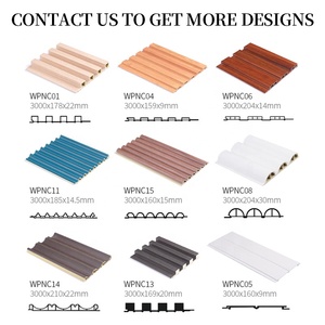 <strong>Interior</strong> Cladding Flexible Solid Wpc Pvc Wooden Grille Grain Fluted Panel Decoration Wall Panel for Mall and <strong>Hall</strong> - Product Image 5
