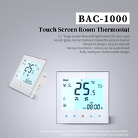 Pengontrol Termostat AC Pusat Cerdas WiFi Tuya Layar Sentuh Digital Termostat Ruangan Hemat Energi Sistem Pemanas Lantai Hotel