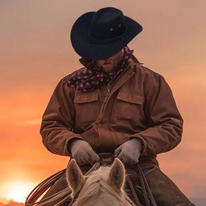 Suede Western Cowboy <b>Hat</b> Men's Women's Retro Woolen Felt <b>Hats</b> - Product Image 4