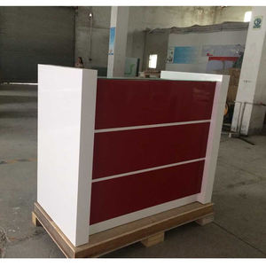 Petit bureau de réception de meubles, 1 pièce, Design personnalisé, de couleur rouge et blanc, pour manucure, Salon de beauté - Product Image 4