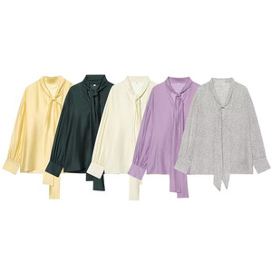 TAOP&ZA Camisa <span class=keywords><strong>de</strong></span> Manga Larga con Lazo para Mujer, Estilo Europeo y Americano, Casual y Versátil, Primavera 2026, 4786024 - Product Image 1