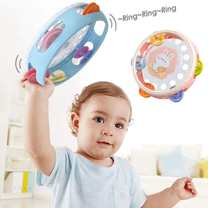 1 Uds. Juguete de tambor de campana de bebé de plástico suave para niños juguete de entrenamiento sensorial para viajar y <span class=keywords><strong>comer</strong></span> aplaudir con atención de sonido - Product Image 1