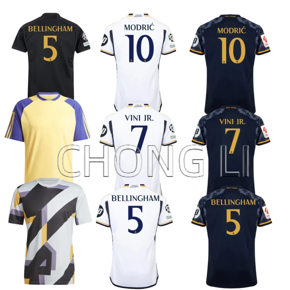 Thailand 2024 Verein Heimmatrids Jersey vini jr Fußballtrikot Fußballbekleidung Spielerversion Madrid Fußballtrikot