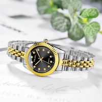 Montres-bracelets de luxe en acier inoxydable doré pour hommes, bracelet en acier, montre à quartz