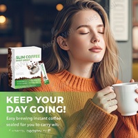Aeglewell OEM Poudre d'extrait de grains de café, café instantané minceur pour adultes, perte de poids, efficacité beauté