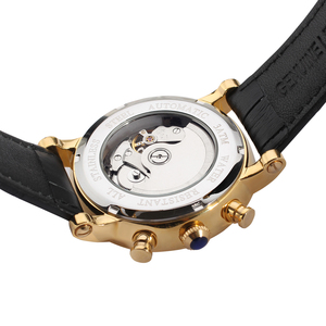 Montre Forsining, boîtier en acier inoxydable 316L, montres automatiques mécaniques en cuir de luxe pour hommes, cadeaux d'affaires, qualité haut de gamme, 43 mm - Product Image 3