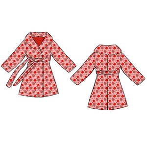 E1 Venta al por mayor: Batas de bebé para niña con estampado de leopardo personalizado, manga larga, tipo cárdigan con frenulum, que contiene algodón. - Product Image 3