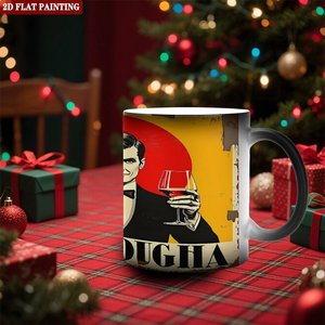 Taza mágica de cerámica de 11 oz, negra escarchada, que cambia de color, para café, té y uso doméstico. - Product Image 2