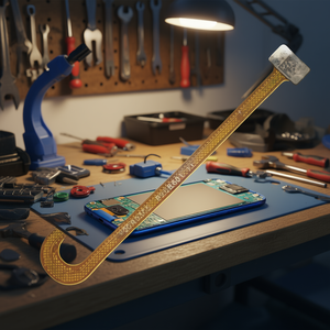 Cable flexible con lector de huellas dactilares para Oppo A77 4G Azul - Product Image 3