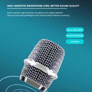 TNH UM- M102 mikrofon multifungsi, mikrofon profesional UHF 2 saluran, mikrofon suara jernih daya tinggi untuk acara Karaoke Keluarga - Product Image 3