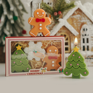 Set Regalo Natalizio Originale Decorazione Casa Candele Profumate Decorative in Cera <span class=keywords><strong>di</strong></span> Paraffina e Soia per Aromaterapia a Forma <span class=keywords><strong>di</strong></span> Fiocco <span class=keywords><strong>di</strong></span> Neve e <span class=keywords><strong>Albero</strong></span> <span class=keywords><strong>di</strong></span> <span class=keywords><strong>Natale</strong></span> - Product Image 1