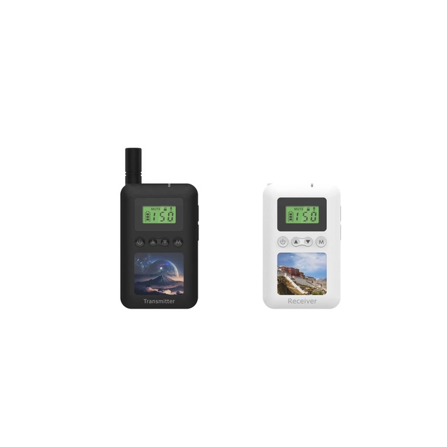 High Performance Wireless Tour Guide System 7510 Ear Hanging Receiver 1-400m Long Distance Transmission Portable Design