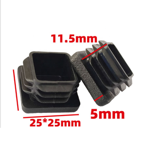 Insert de <span class=keywords><strong>Tube</strong></span> en LDPE en plastique côtelé <span class=keywords><strong>25X25</strong></span> <span class=keywords><strong>bouchon</strong></span> d'extrémité de raccord de tuyau <span class=keywords><strong>carré</strong></span> pour meubles <span class=keywords><strong>Tube</strong></span> signe-poteau clôtures Push in pieds - Product Image 2