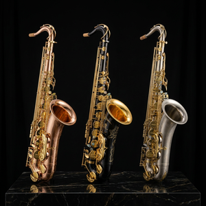 Saxofón Alto Profesional de Latón Antiguo Vintage, <span class=keywords><strong>5</strong></span> Colores Opcionales, Instrumento de Viento Lacado - Product Image 1