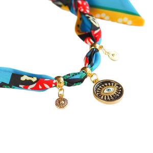 Moda nuevo collar de tela colorido hecho a mano ojo mano encanto gargantilla collar mujeres fiesta regalo vacaciones joyería - Product Image 6