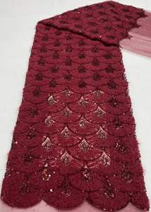 Cordón peludo + cuentas + bordado de lentejuelas, vestido sencillo, ropa, zapatos, bolsos, sombreros, tela <span class=keywords><strong>con</strong></span> bordado de cuentas - Product Image 6