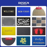 Tapis de sol antidérapant en PVC personnalisé, enroulable, type spaghetti, 11 mm 12 mm, avec support rigide, lavable, pour extérieur, entrée, design Art Déco