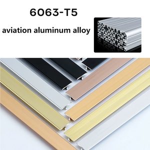 Profilé intérieur en T en aluminium <span class=keywords><strong>de</strong></span> qualité supérieure à micro-garniture Design moderne pour les interstices <span class=keywords><strong>de</strong></span> sol et les bases <span class=keywords><strong>de</strong></span> porte sans couture - Product Image 6