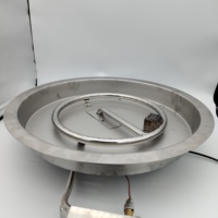 Kits de foyer décoratif au propane en acier inoxydable de 19 pouces pour insert de gaz GPL